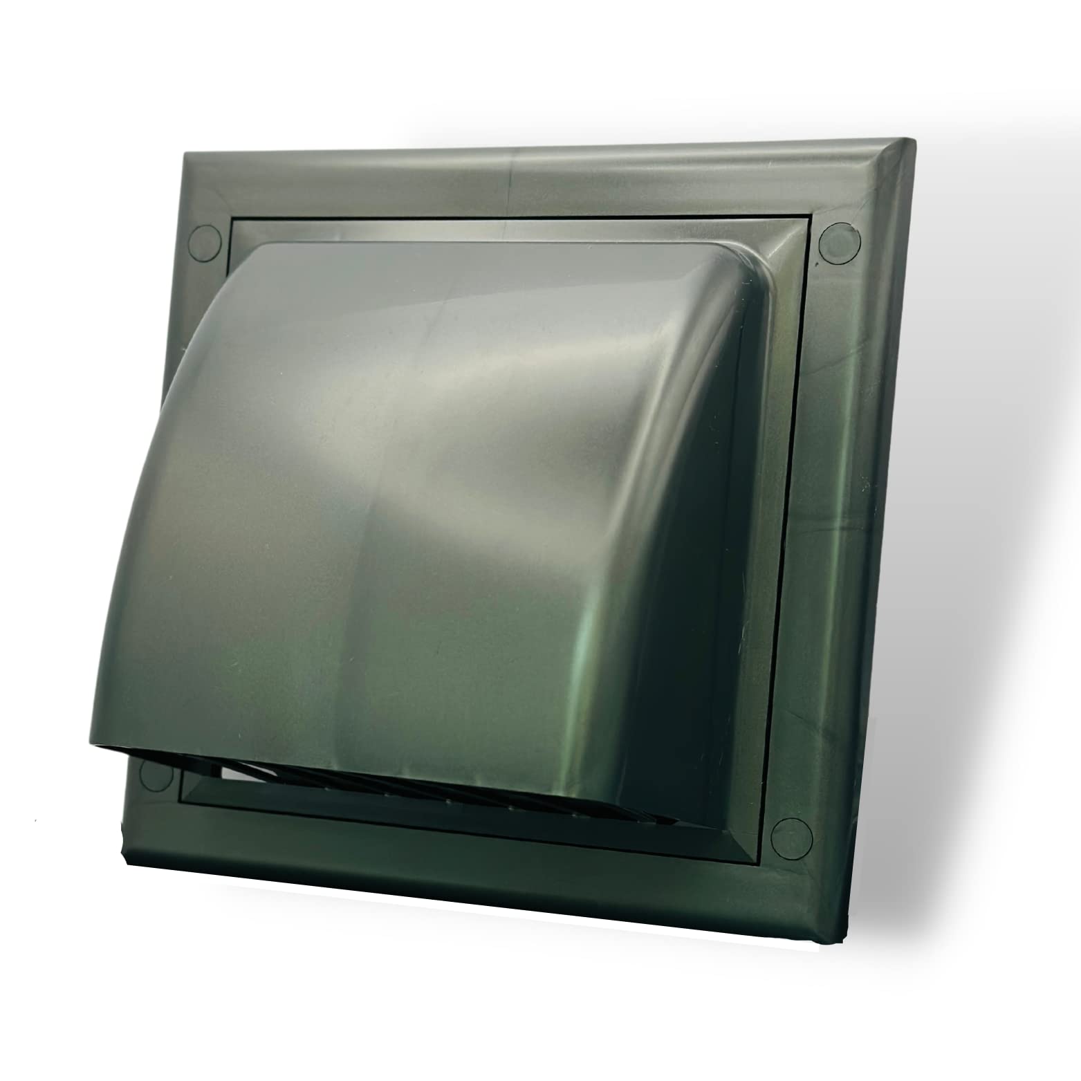 Grey Gravity Flap 100mm 4"" External Ducting Ventilation Cover Air Vent Grille