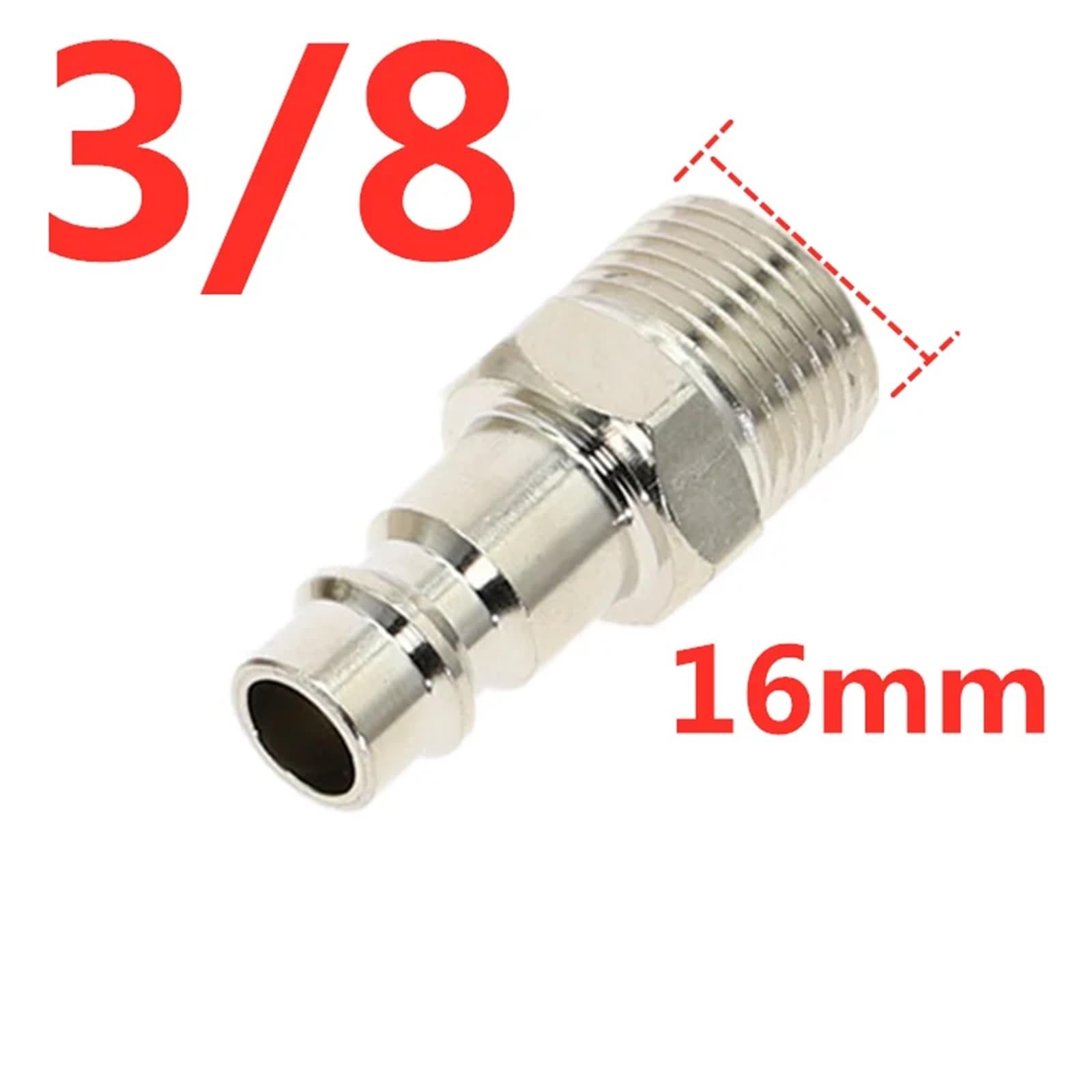 Racor neumático UE 1/4 3/8 1/2 Conector macho(PM03)