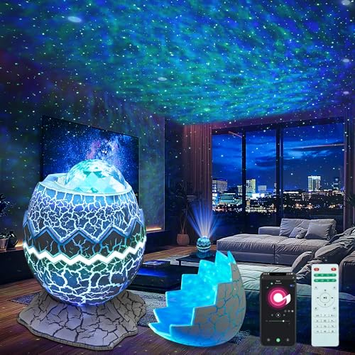 Image of Galaxy Projector for Bedroom, 15 Color Nebula Star Projector with Bluetooth 5.1 Speaker, 8 White Noise Sounds, App & Remote Control, Timer Night Light for Kids Adults Room Decor Gifts (Ivory White)
