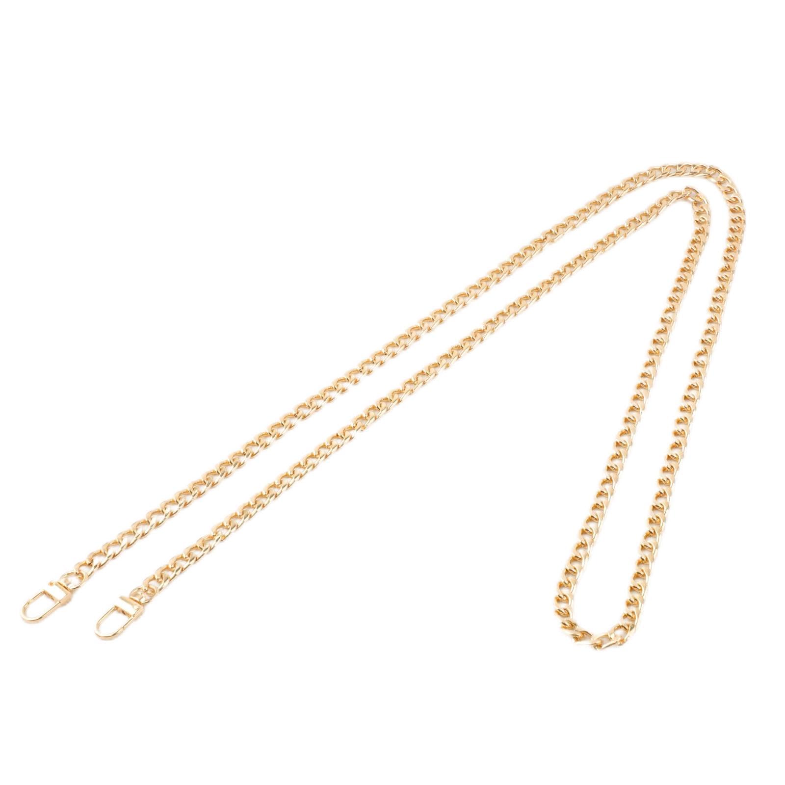 Different Sizes Iron Replacement Flat Chains Iron, Metal Chain Strap for DIY Purse Handbag Shoulder Crossbody Bag, Gold-59.1, 59.1 inches