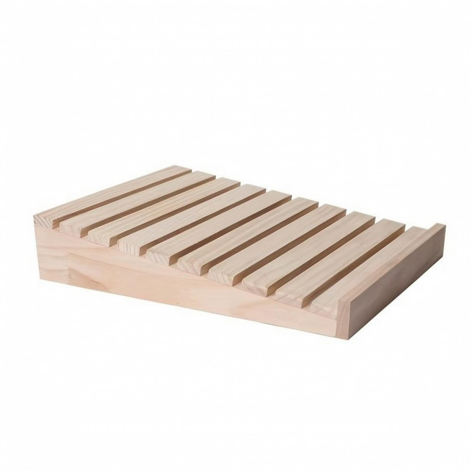 Vassoio in Legno con Doghe Rustico Espositore Elegante Alzatina per Pasticceria, Buffet, Bar, 50x35x9cm