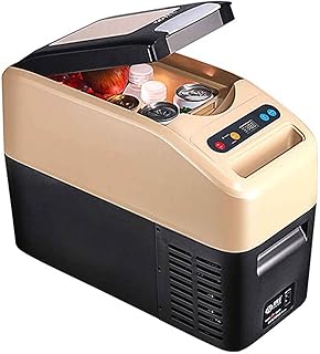 yankai Lodówka samochodowa 16 litrów lodówki, chłodzenie sprężarką, przenośna mała lodówka, 12 V 24 V samochód, przechowywanie na zimno, antywibracyjny i zapobiegający wstrząsom