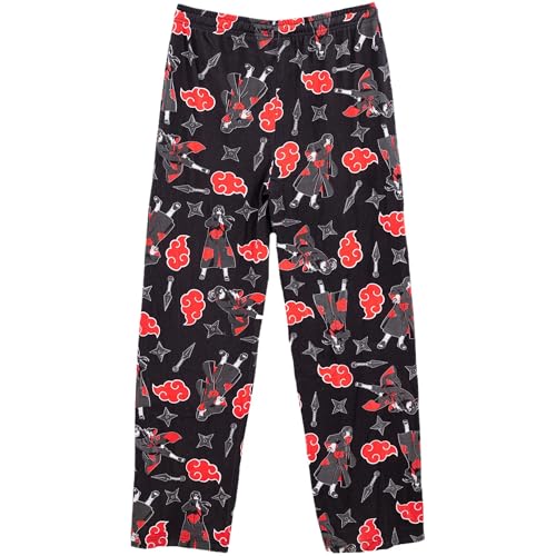 Ripple Junction Naruto Shippuden Men's Lounge Pants Akatsuki Itachi Kunai Shuriken All Over Print Anime Officially Licensed3