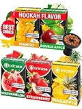 5 pcs Tobacco Free Shisha Hookah Favors Bundle 1.7 oz Each - Watermelon, Strawberry, Mango, Pineapple, Apple - Hookah Flavors Nicotine Free made from Tea Leaves with Organic Shisha Hookah Flavors