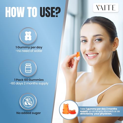 vaite yohimbine hcl gummy 15mg - sugar-free non-gmo energy amp endurance support for men and women antioxidants yohimbe bark extract improve performance - supports energy production - 60 gummies