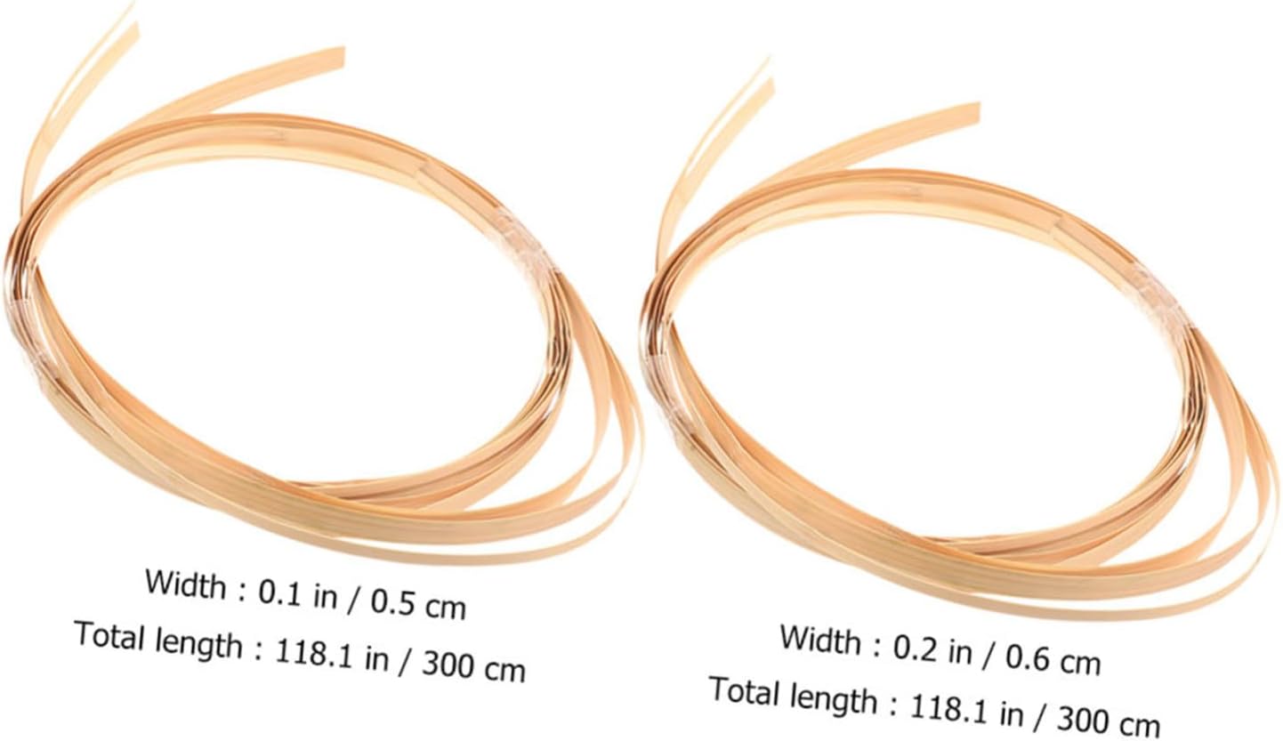VILLFUL 2 Bundles DIY Weaving Strips Coiling Basket Making Supplies 6m Natural Craft Material