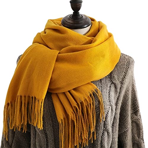 Scarves Women Scarf Winter Tassel Imitation Cashmere Feel Pashmina Shawl Wraps Soft Warm Scarf