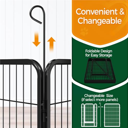 Image of Yaheetech 40in x 13ft Rustproof Foldable Metal Decorative Garden Fence | Durable Metal Frame, Tool-Free Quick Setup,Custom Multi-Shape,Fold Flat Storage, Multi-Scene For Garden Patio RV Camping