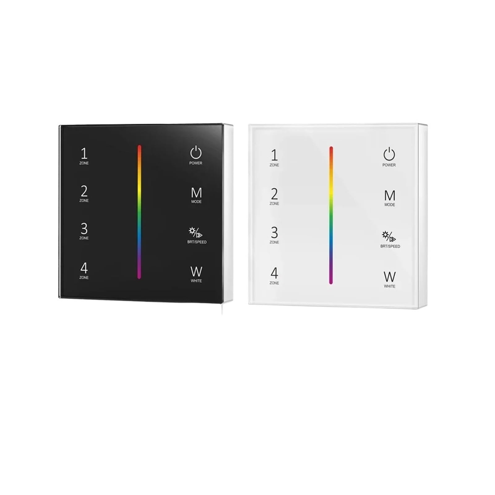 1 szt. T24 86 naścienny 2,4 GRF 4 strefy RGB/RGBW szklany panel dotykowy PWM pilot zdalnego sterowania ściemniania do taśm LED/COB (T24-W)