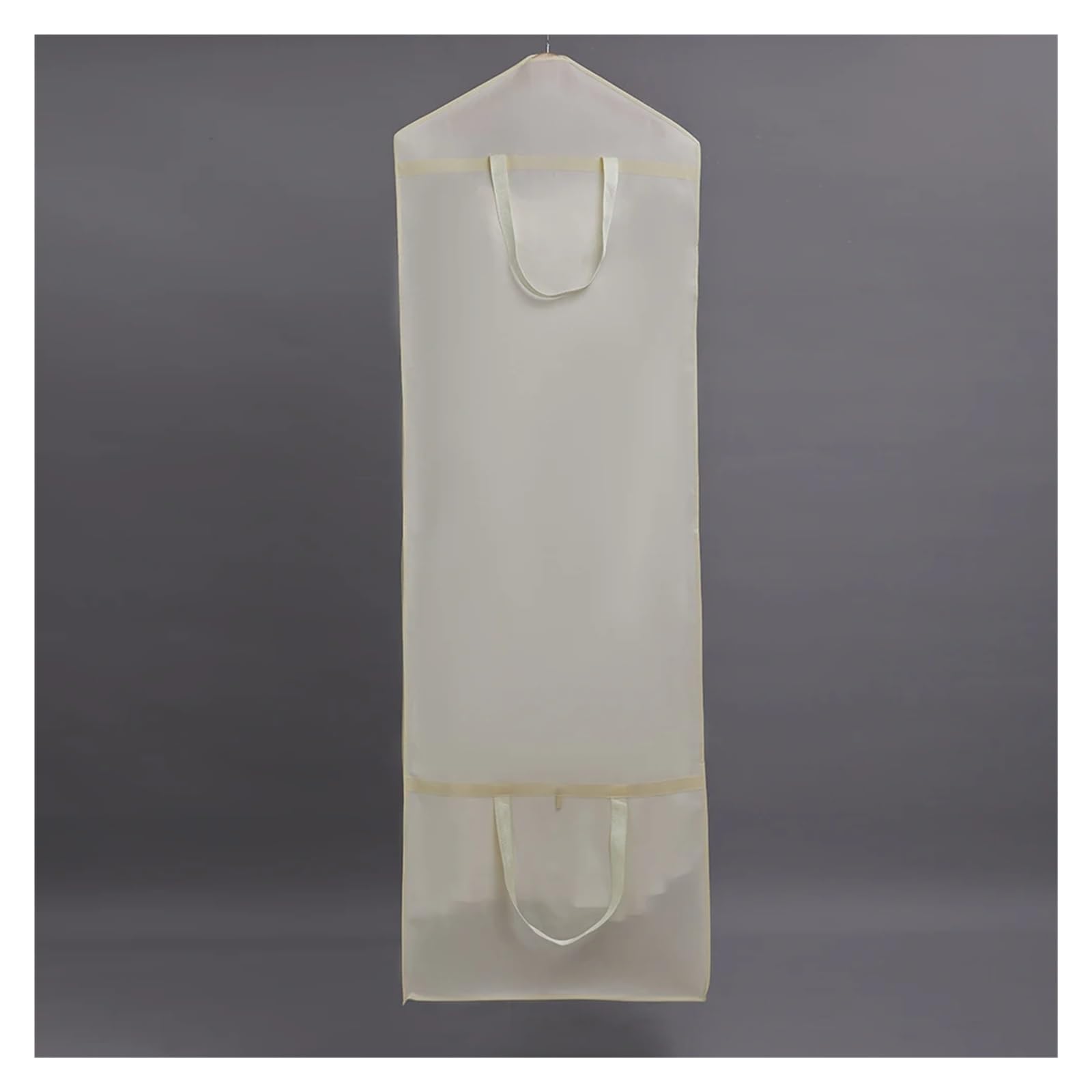 Bolsa de almacenamiento for vestidos novia tela no tejida engrosada, doble propósito, duradera, con cremallera completa, funda protectora for para Trajes, Abrigos(Beige)