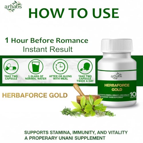 Image of Herbaforce Gold Tablet for male power | Ayurvedic Men wellness medicines | Stamina booster | 5 Tablets