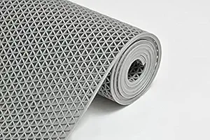 Mega Cart Home Anti Skid PVC Rubber/Bathroom Mat/Shower Mat/Rainmat/Swimming Pool Mat - 2x3 Feet