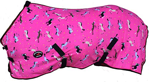 Image of Challenger Horse Soft Fleece Cooler Contoured Exercise Blanket Liner Sheet Wicks 4395