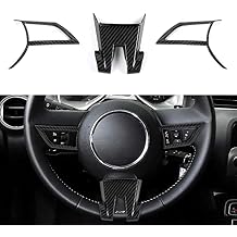 Carbon Fiber Steering Wheel Trim Cover Decoration Kit Interior Accessories for Chevrolet Camaro 2010 2011
