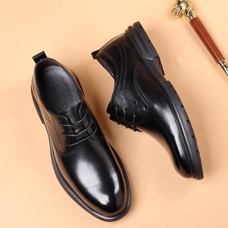 Men’s Office Classic Lace-Up Tuxedo Oxford Dress Shoes Genuine Leather Low Profile Wedding Shoes for Men2