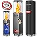 KESSER® Gasheizstrahler 4/8 kW Gas Piezozündung Heizung + Gasdruckregler + Cover, 360° Rollen Kippschutz, Terrassenheizstrahler Gasheizung Gasheizer Outdoor Kamin Mobiler Heizpilz, Heizer, Anthrazit