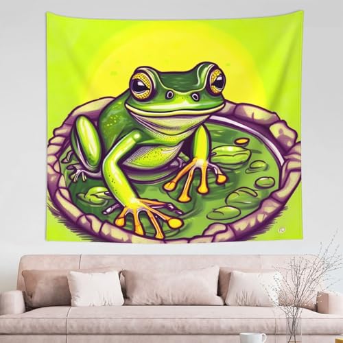 Tapisserie grenouille etang pour habiller un mur vide de dortoir ou salon