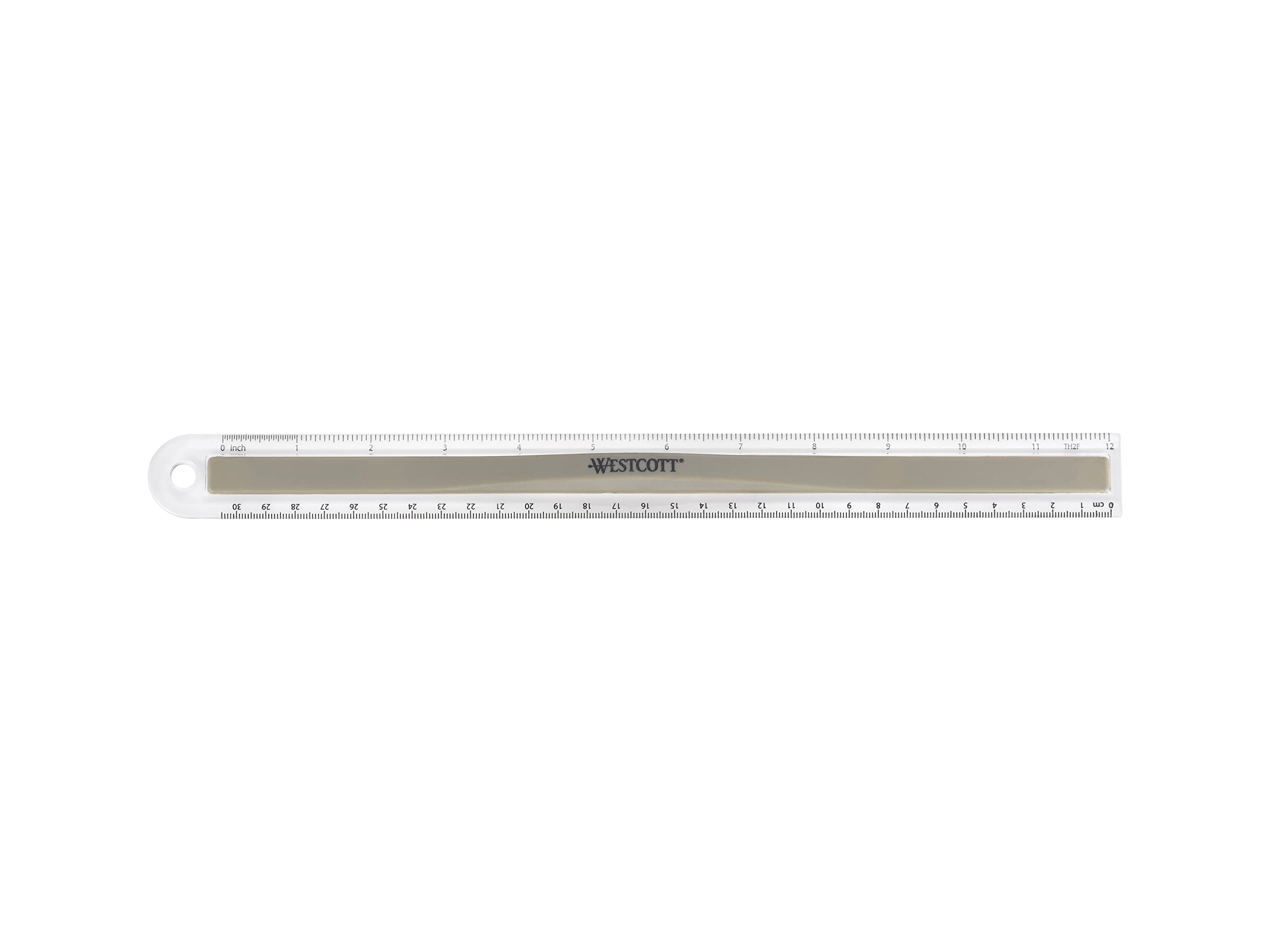 Westcott Plastic Ruler with Rubber Finger Grip, 12-Inch, Assorted Translucent (15501) - Image 3
