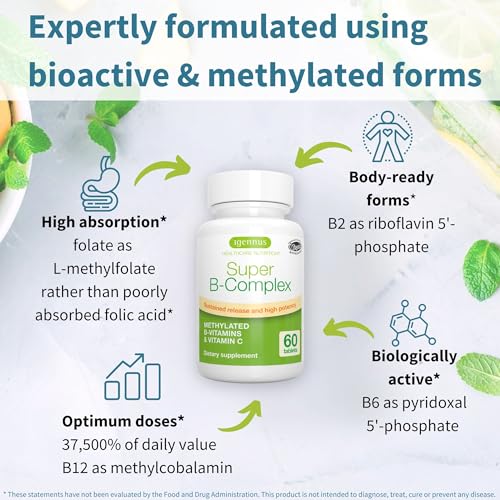 image for Igennus Healthcare Nutrition Igennus Super B-Complex Methylated B Vita