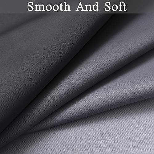 Image of SimpleHome 96 Inch Long Ombre Blackout Curtains Gradient White and Black Room Darkening Curtain Thermal Insulated Grommet Window Drapes for Living Room /Bedroom (Black, 2 Panels /52x96Inch) | Room Darkening Curtains,Light Blocking Thermal Insulated Grommet Window Curtains for Living Room,2 Panels,96 Inches Length