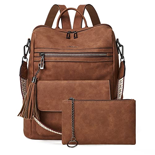 Shrrie Backpack Purse For Women Fashion Purse Backpack Satchel Travel Leather Backpack Shoulder Bag With Wristlet #TOP3