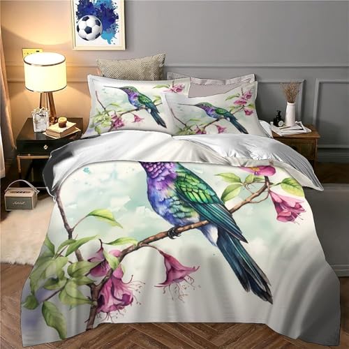 Housse de couette chevaux 260x220 parure de lit microfibre 3D douce - 6