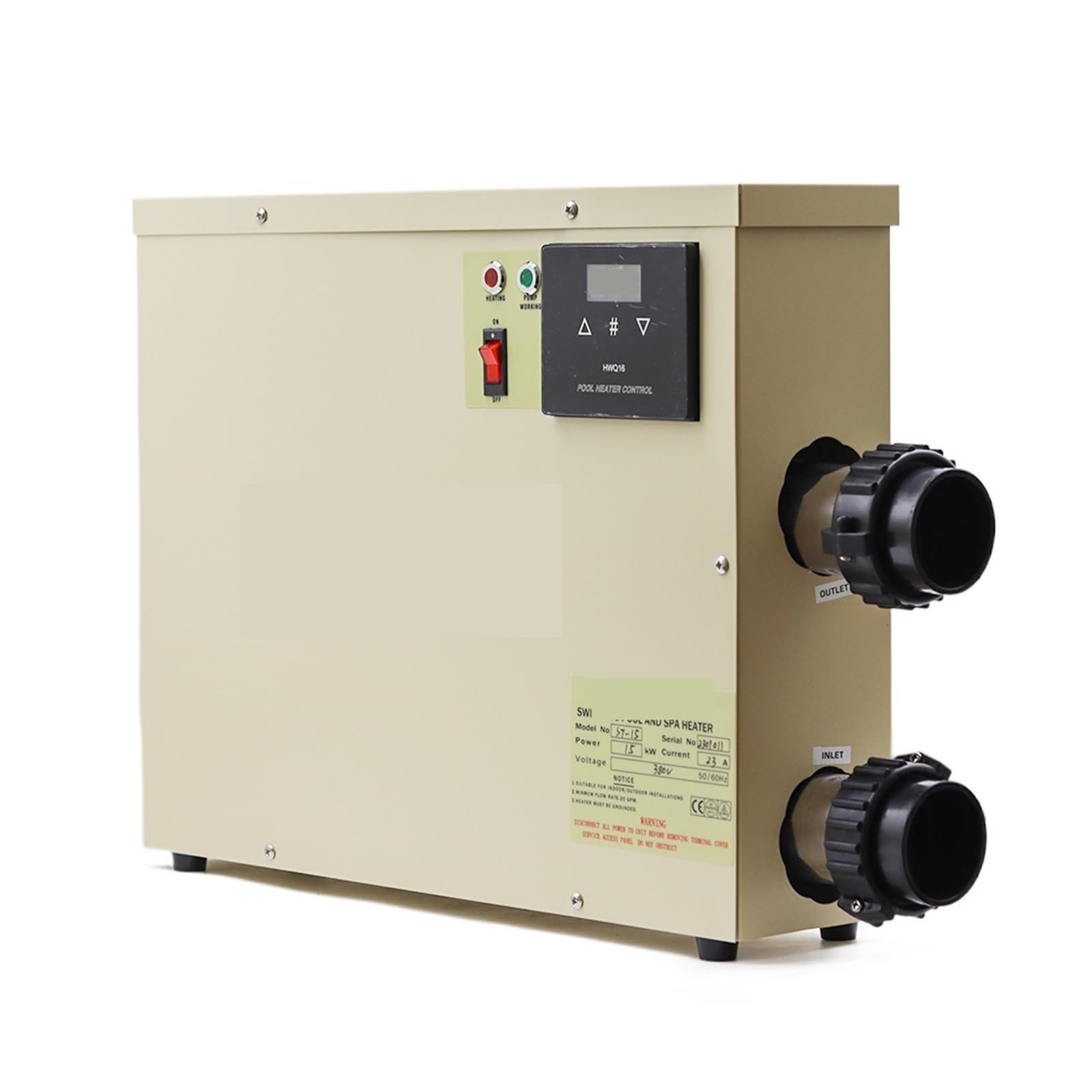 11KW elektryczny cyfrowy podgrzewacz wody termostat do basenu SPA wanna z hydromasażem regulacja temperatury ogrzewania - Termoprzepływ