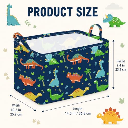 Image of Rectangle Gift Shelf Nursery Storage Basket Laundry Hamper Storage Box and Bins for Home Clothes with Handles