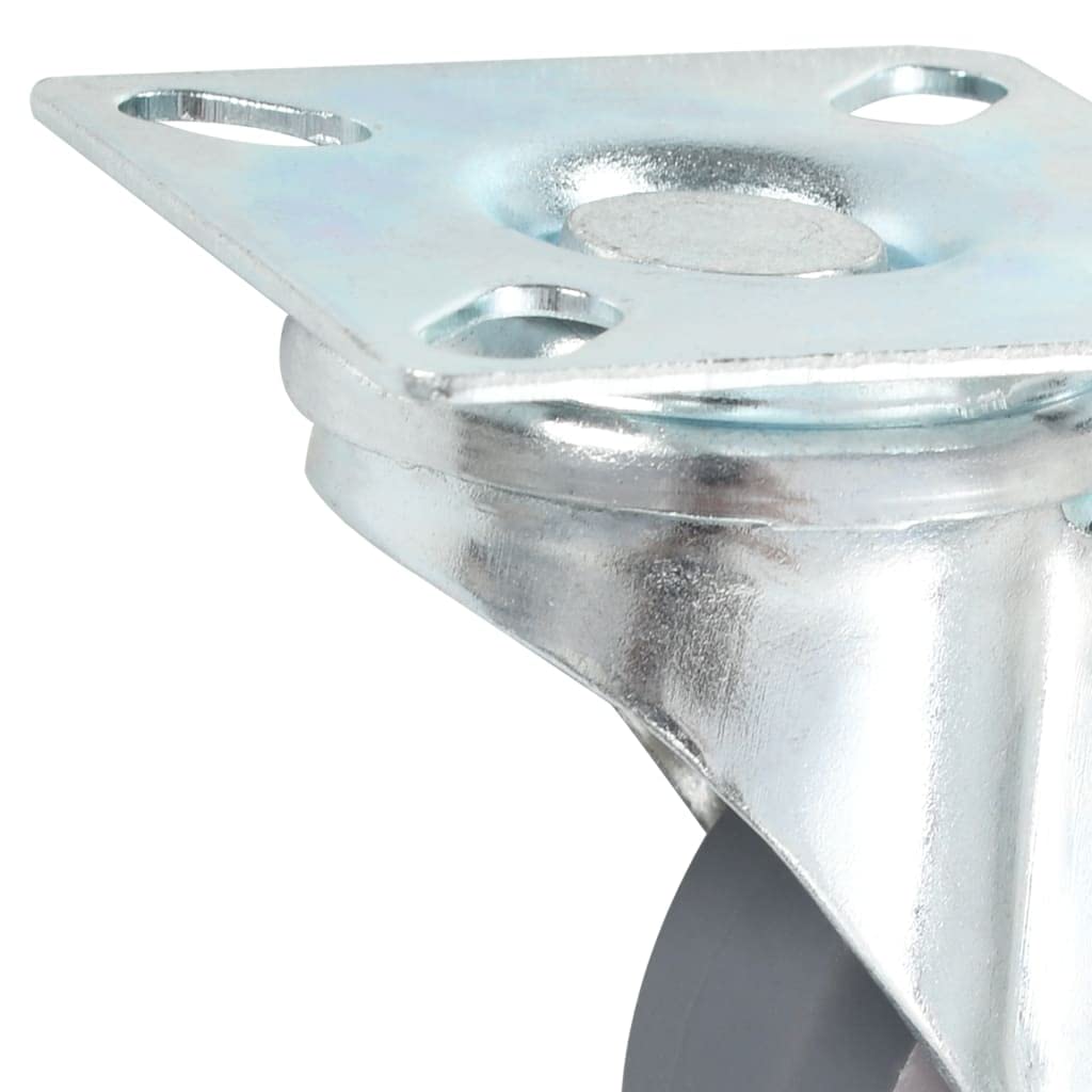 144 Stück Lenkrollen 50 mm TPR Gummi mit Eisenrahmen Zinkbeschichtung robust für Werkstatt Lager Industrie Transportwagen Hubwagen Sackkarre Plattformwagen