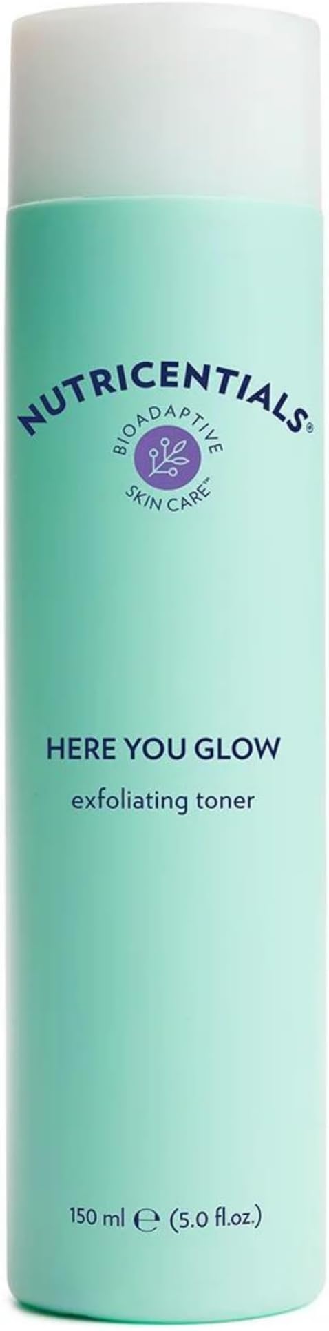 Nu Skin Here You Glow Face Exfoliator Toner | Toner for face with Water, Salicylic Acid, Glycolic Acid & Hydroxy Acid Blend | Unclog Pores, Prevent Acne, Smooth & Hydrate Your Skin | 150 ml | 1 Pack