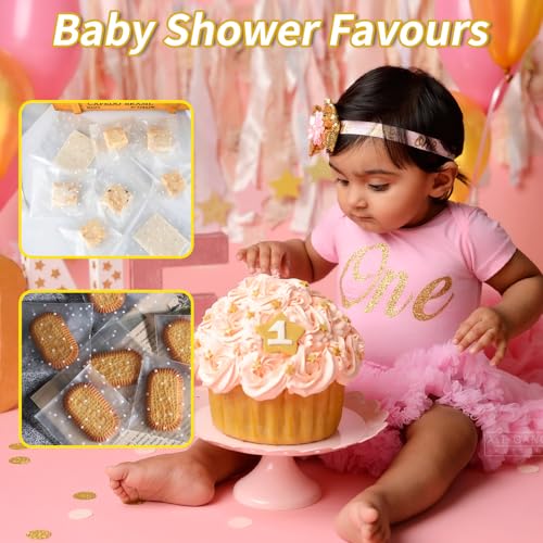 200 Stück Zellophantüten, transparent, selbstklebend, Kekstüten, Kunststoff-Süßigkeitstüten für Bäckerei, Kekse, Süßigkeiten, Kekse, Schmuck, Seifen (15,2 x 10,2 cm)