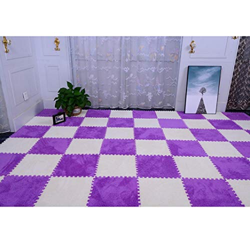 ジョイントマット タイルカーぺット 正方形 サイドパーツ付 さらさら 優しい肌触り感 ポップ 新生活 リビング ベビーマット 春 夏 秋 61*61*1*10 冬 用 パズルマット カラー カーペット フロアマット ケガ防止 ペット用 遊びマット