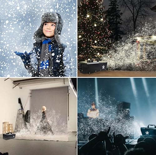 kyng snow machine 650w wired remote snow maker snowflake maker for dj parties christmas holidays parties