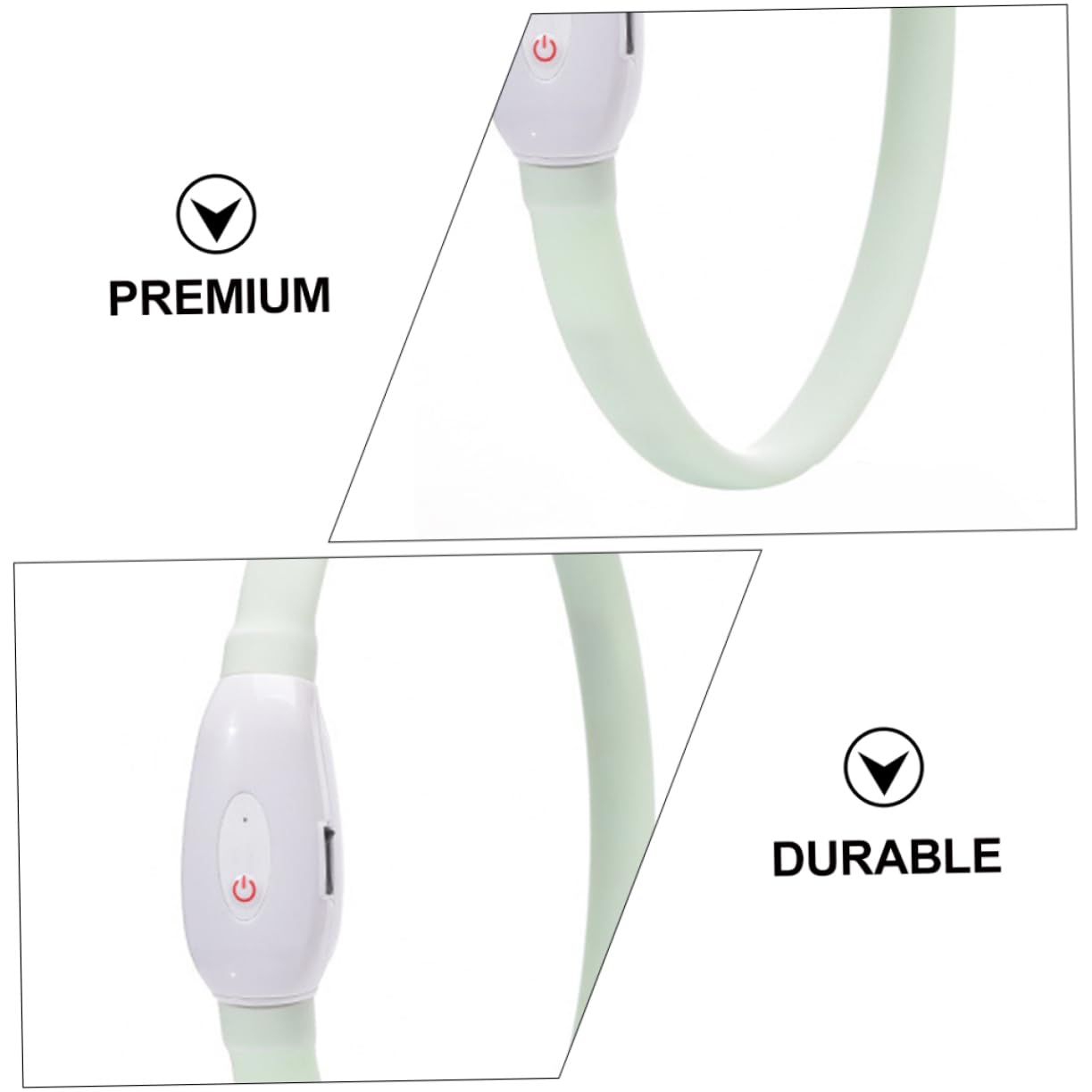 Toddmomy 2juegos Collar Led USB Recargable para Collar Luminoso De Visibilidad Nocturna para Material Resistente y Cómodo