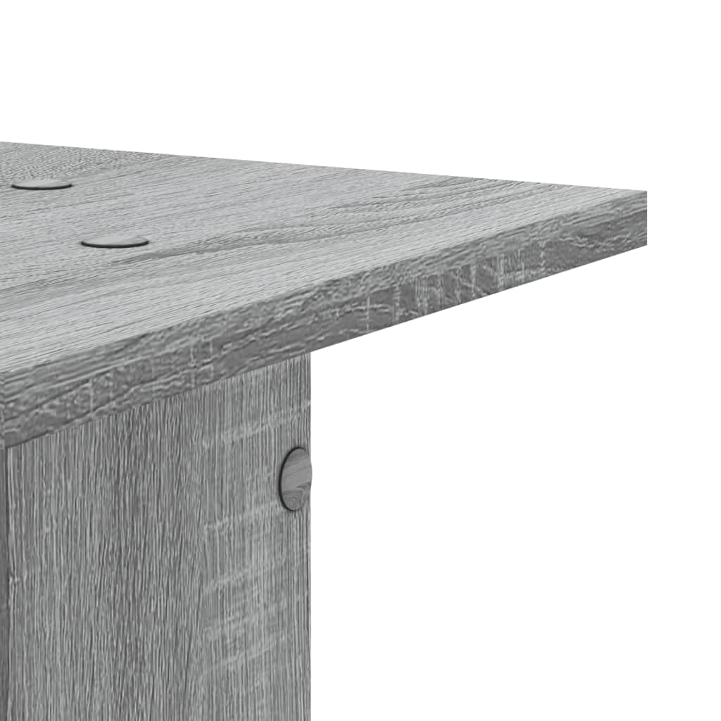 Supporti per piante e fiori, supporto per vasi da fiori, 2 pezzi, grigio Sonoma, 30 x 30 x 40 cm, in legno ingegnerizzato