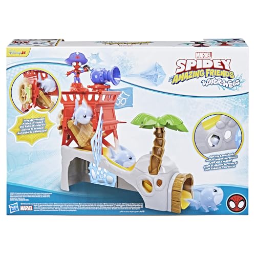 Marvel Spidey et Ses Amis Extraordinaires Water-Webs L'île Spidey, Coffret Spider-Man, Rouge/Bleu