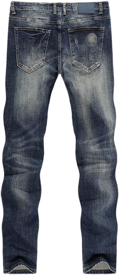 Jeans Men Autumn Winter Direct Straight Retro Stretch Vintage Streetwear Casaul Size