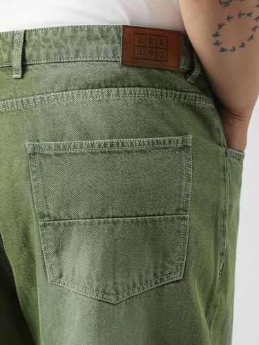 Image of Urbano Plus Men's Loose Baggy Fit Washed Jeans Non-Stretchable