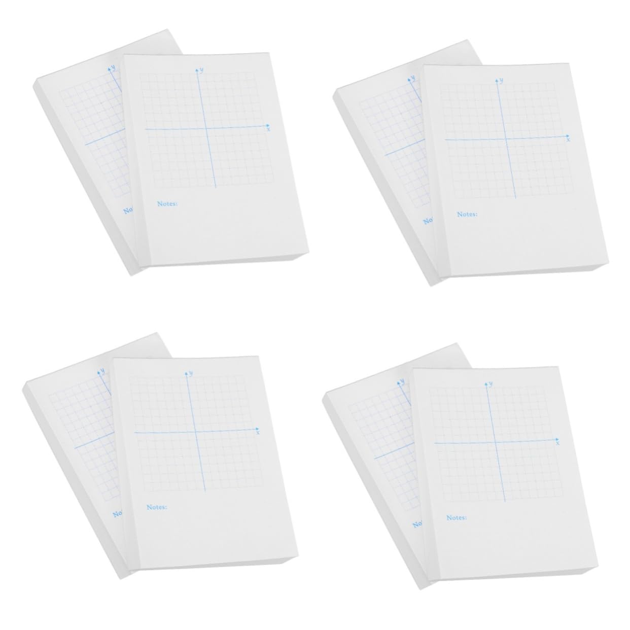 Gadpiparty 4 Pezzi 2 fornitura di matematica foglio da disegno di matematica carta grafica accessorio di matematica carta con griglia matematica bianca