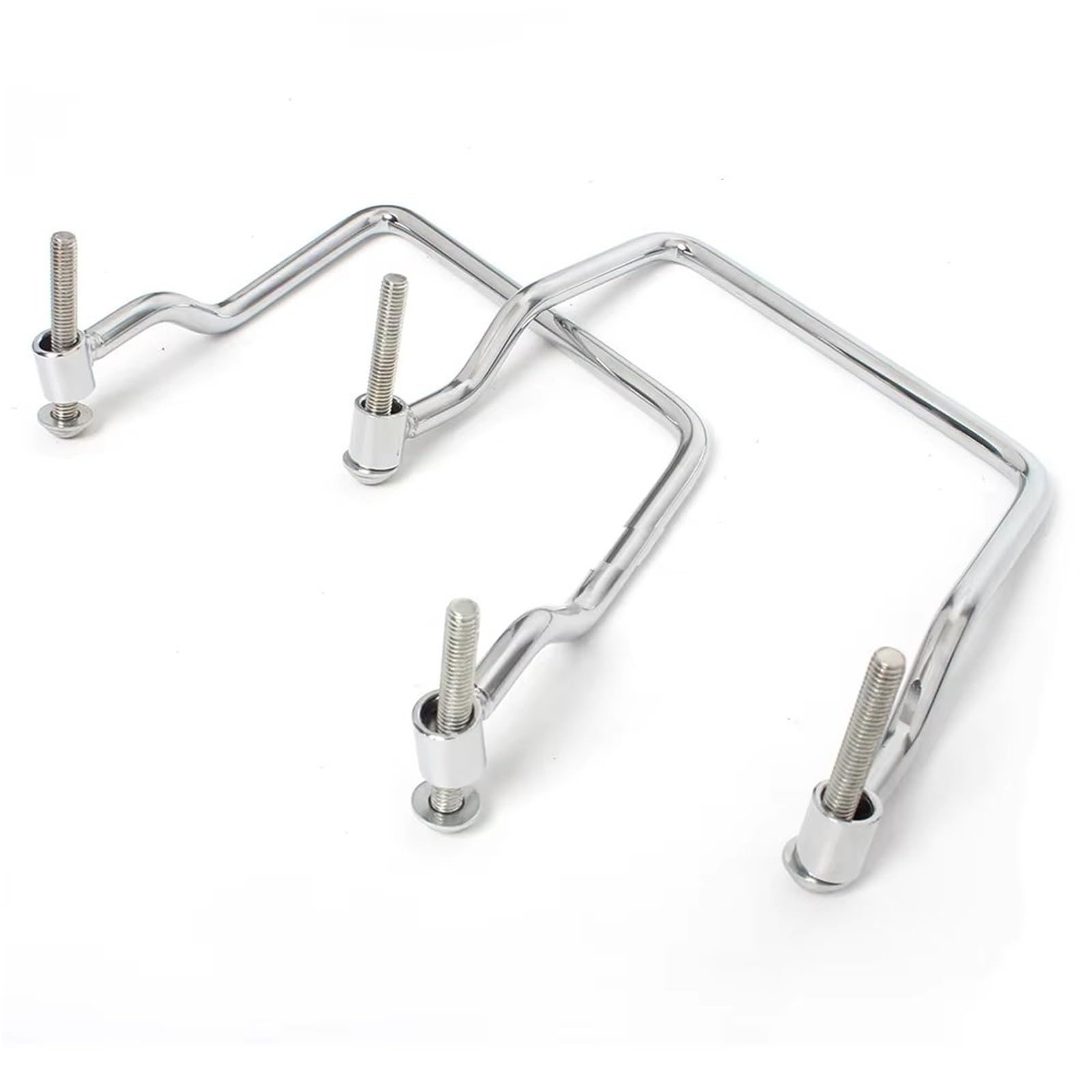 Portaequipajes Trasero Soporte De Portaequipajes para Alforjas Cromadas para Motocicleta, Universal 14-24cm