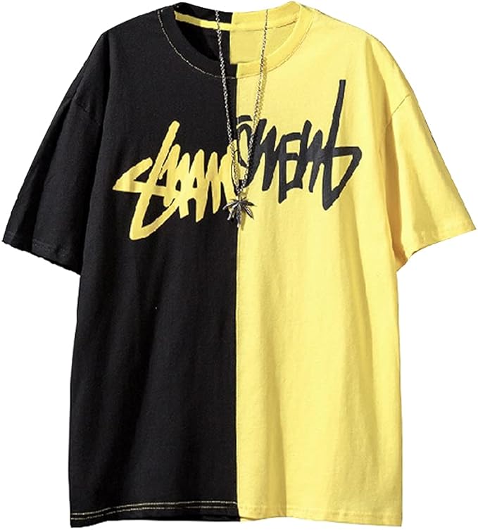 Amazon Homelax 夏服 メンズ Tシャツ 半袖 おしゃれ 100 綿 人気 ユニークヒップホップ ストリート Hiphop カットソー ファション薄手 個性的なプリント ゆったり カジュアル服 ダンス服 Summer T Shirt男女兼用 M 3xl Tシャツ カットソー 通販