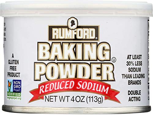 Rumford Reduced Sodium Baking Powder, 4 Ounce -- 24 per case.