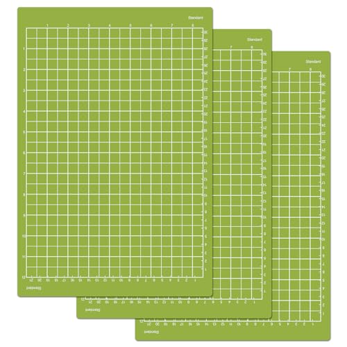 ReArt Standard Grip Mats for Cricut Joy Xtra - 12 x 8.5 Inches Craft Paper Cutting Mat Use with Printer Paper, Vellum, Light Cardstock & More, Sewing and Crafting (3 Packs Standerd)
