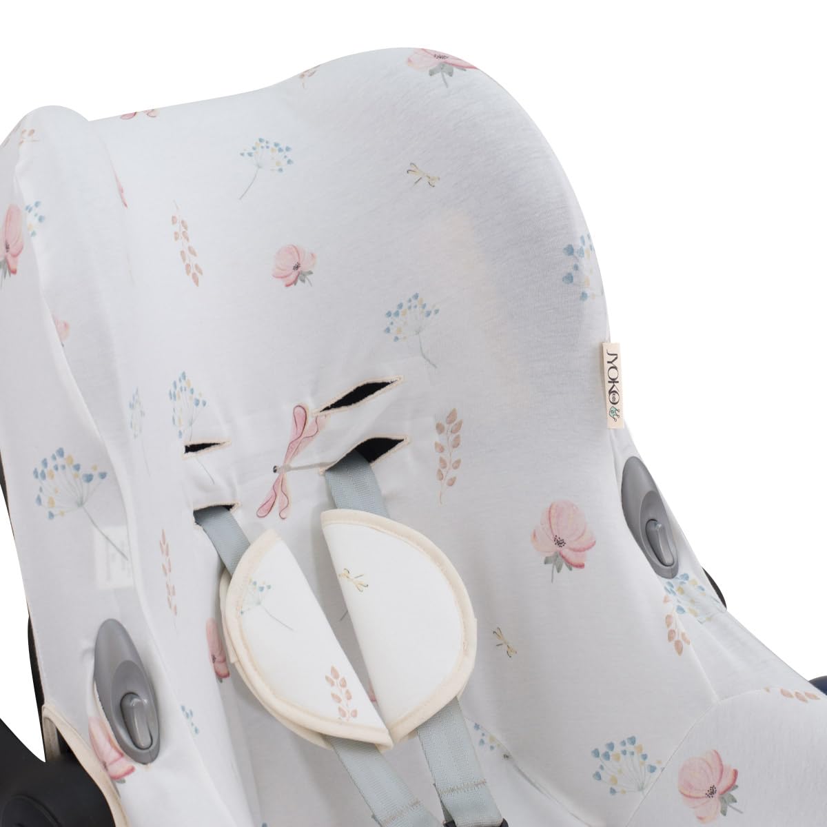 JYOKO KIDS Rivestimento per seggiolino auto in cotone compatibile con Maxi Cosi Cabriofix City Streety (Dragonfly)