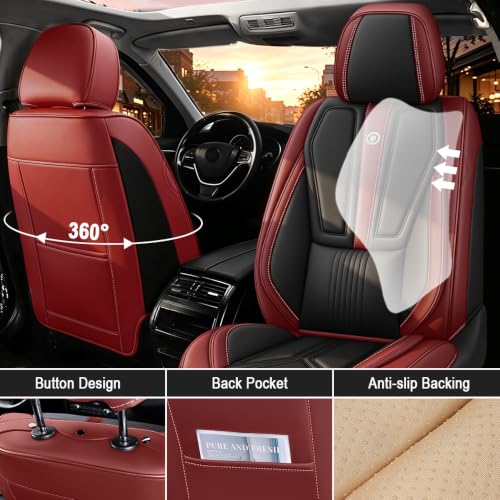 Image of Custom Car Seat Cover for Jeep Gladiator 2020-2026,Easy install,Black Red