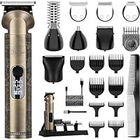 Hatteker Regolabarba Rasoio Elettrico Barba Tagliacapelli uomo Professionale Macchinetta per Barba Taglia Peli Naso Corpo 8 in 1