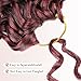 8 Packs 18 inch GoGo Curl Crochet Hair for Black Women Water Wave Curly Crochet Braiding Hair Ocean Wave Beach Curl Wavy Crochet Hair Extensions (Pack of 8, Ombre Burgundy)