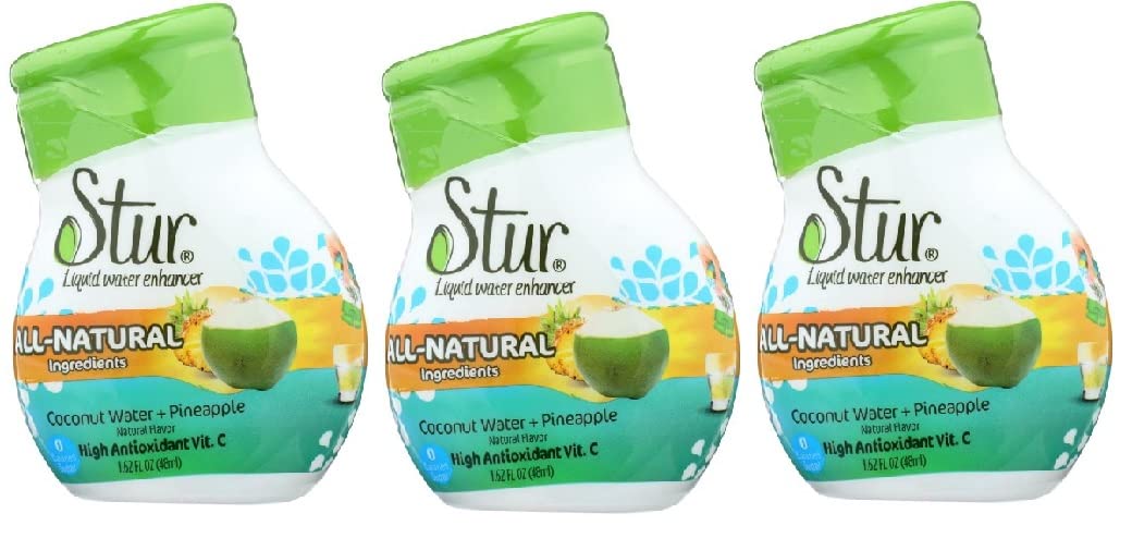 Stur Liquid Water Enhancer sweetened with Stevia | High in Vitamin C & Antioxidants | Sugar Free | Daily Hydration & Workout Recovery | Zero Calories | Keto | Vegan (Freshly Fruit Punch)