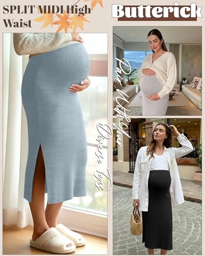 Jupe de maternité taille haute vêtement grossesse extensible lot de 3