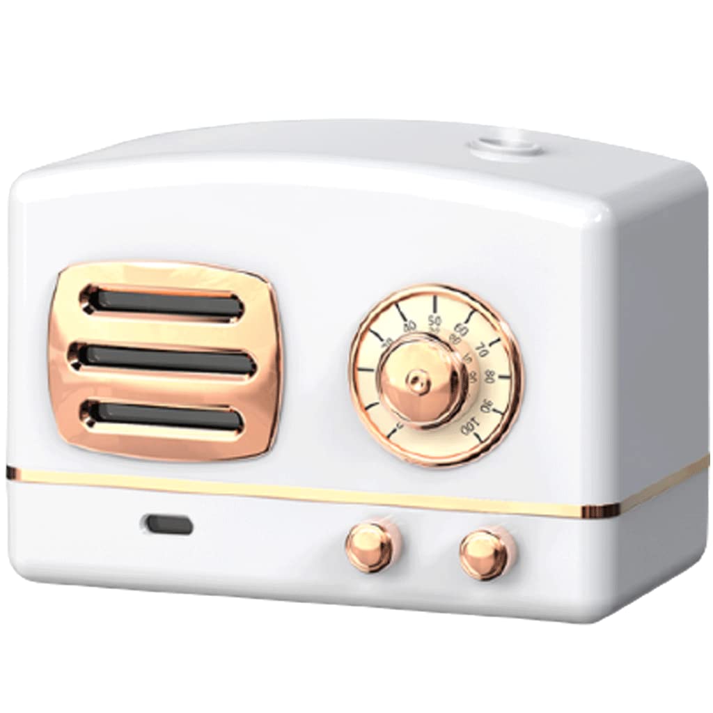 Amélioré Diffuseur d'huiles essentielles de Radio rétro, humidificateur à ultrasons 200 ML, Petit Portable, Aide au Sommeil aromathérapie, veilleuse à 7 Couleurs LED Relaxer